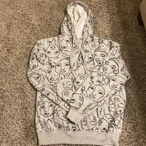 Hoodie, Maya Angelou, size: Juniors XS, colors include: gray & black